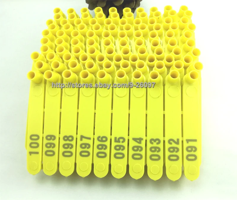 Yellow ear tag