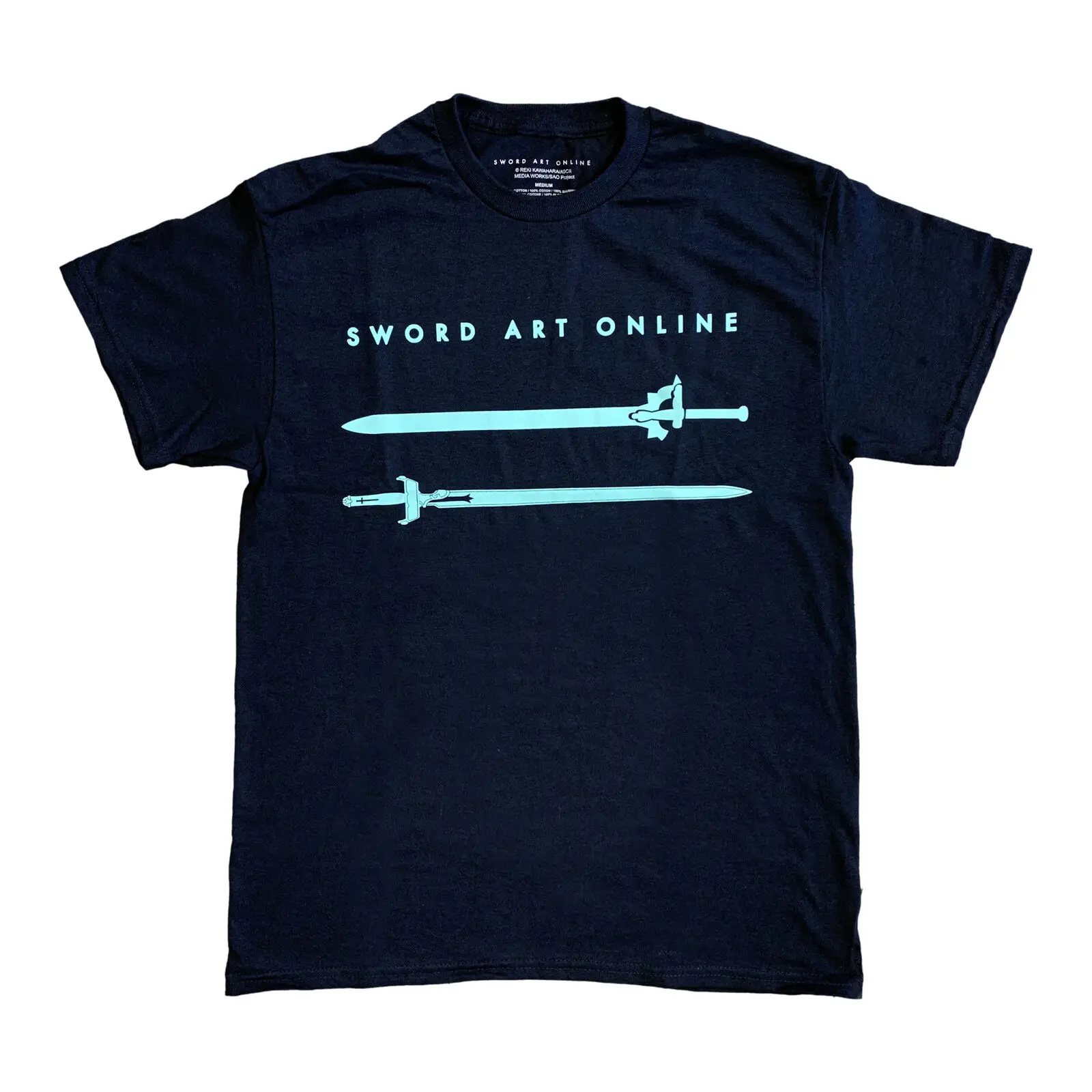 

Sword Art Online Kirito Elucidator And Asuna Lambent Light Swords Adult T-Shirt