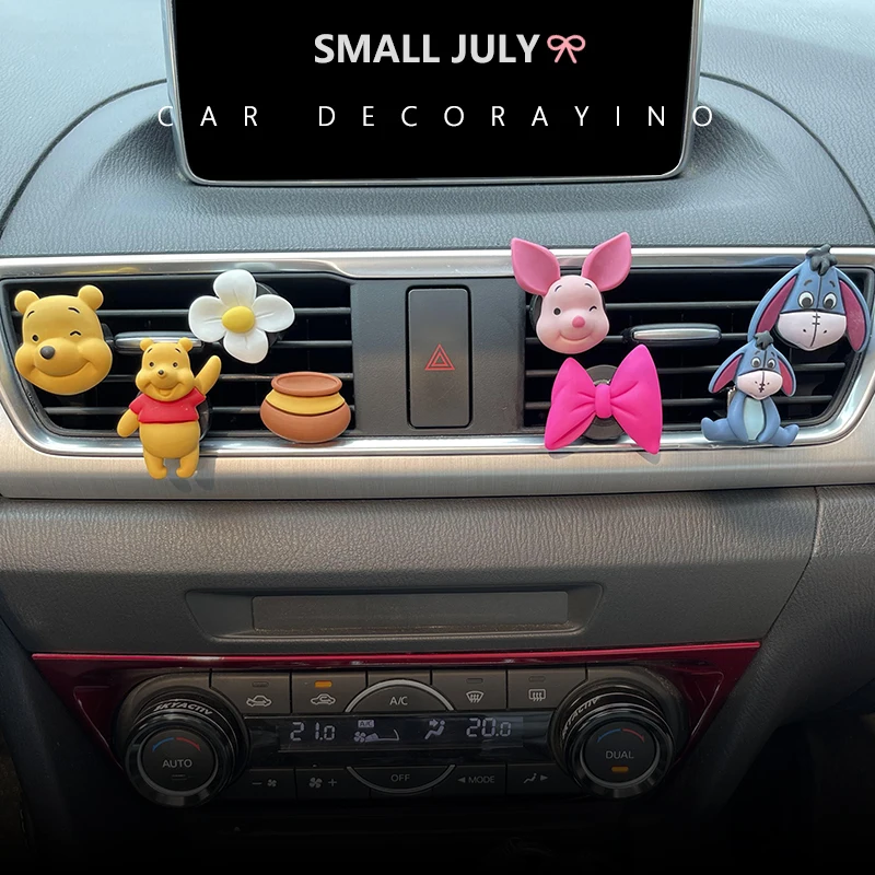 Disney Winnie The Pooh Car Interior Air Conditioning Vent Aromaterapia Cute Cartoon Car Interior Decoration Ornaments Baymax