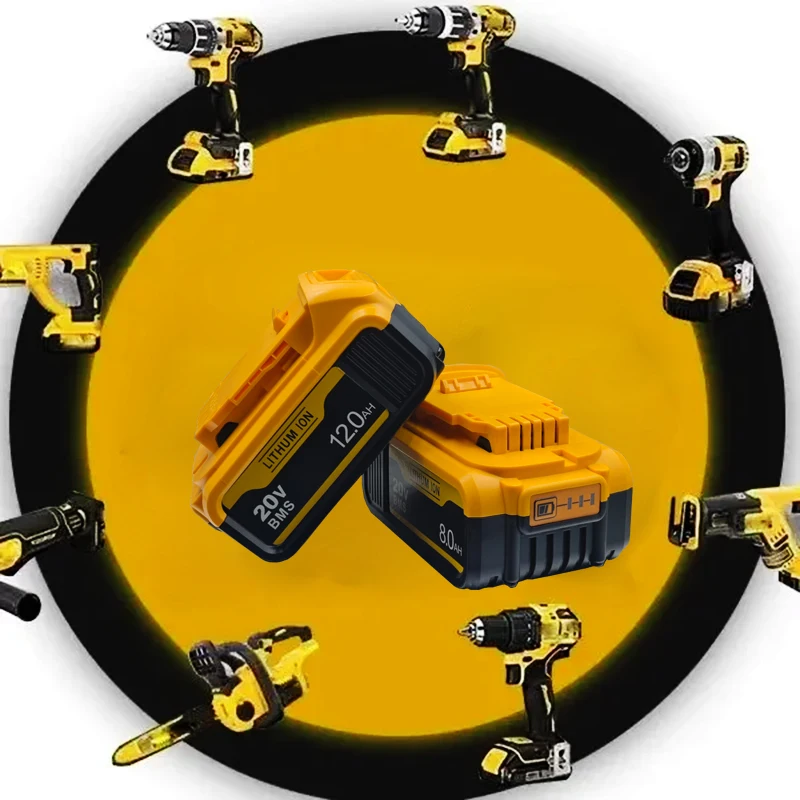For Dewalt 20V 12.0Ah Rechargeable Battery for Dewalt Cordless Screwdriver Drill