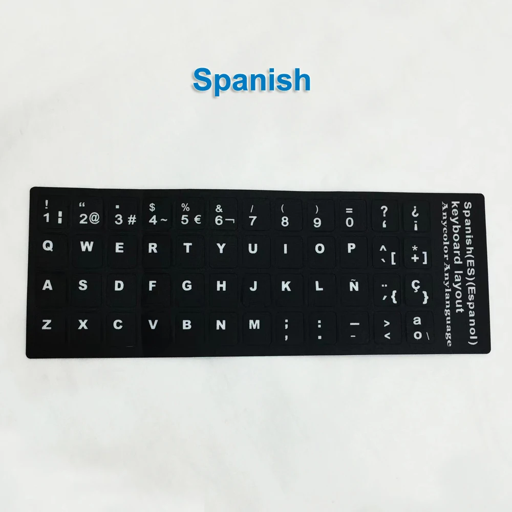 US English Russian Spanish French Korean TR letter keyboard stickers waterproof universal desktop computer keyboard