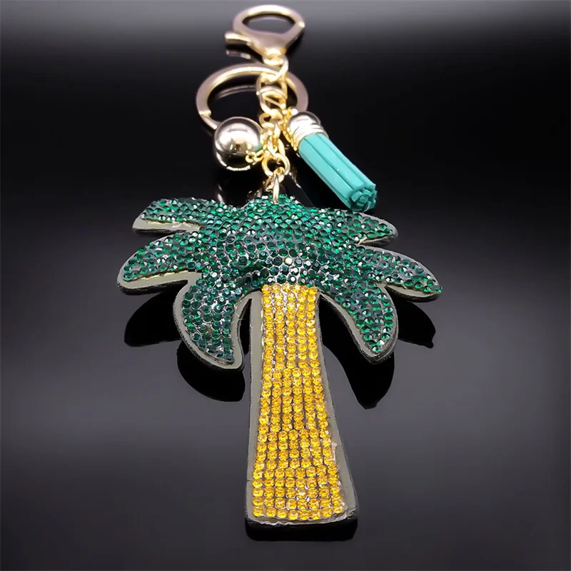 شجرة جوز الهند النخيل مفتاح سلسلة للنساء الرجال ال...