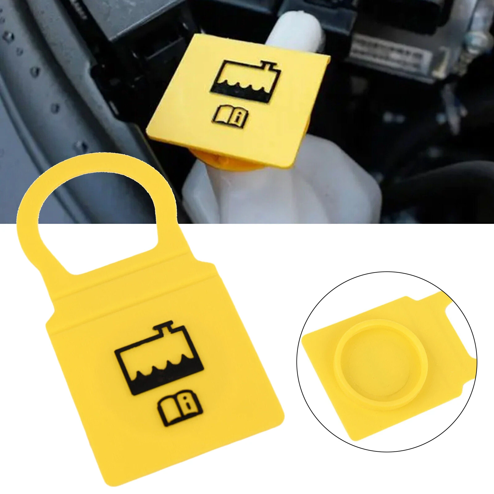 

New Coolant Recovery Tank Cap For -RAM 1500 2500 3500 Yellow ABS Car Water Tank Accessories 5156130AA Engine Parts