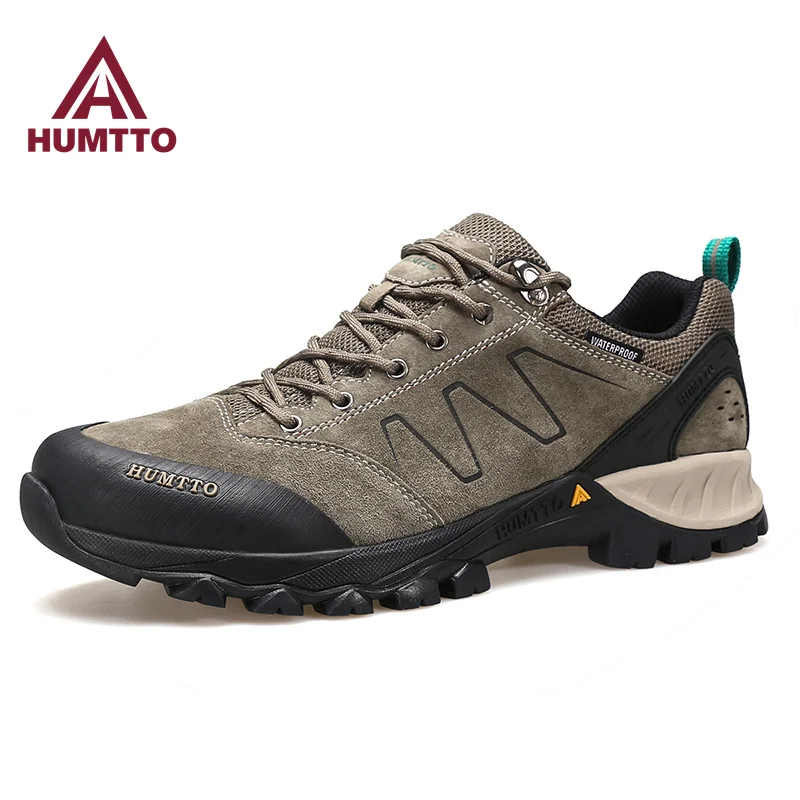 HUMTTO Hiking Shoes for Men Outdoor Luxury Designer Waterproof Sports Mens Trekking Climbing Sneakers Non-slip Safty Shoes Man