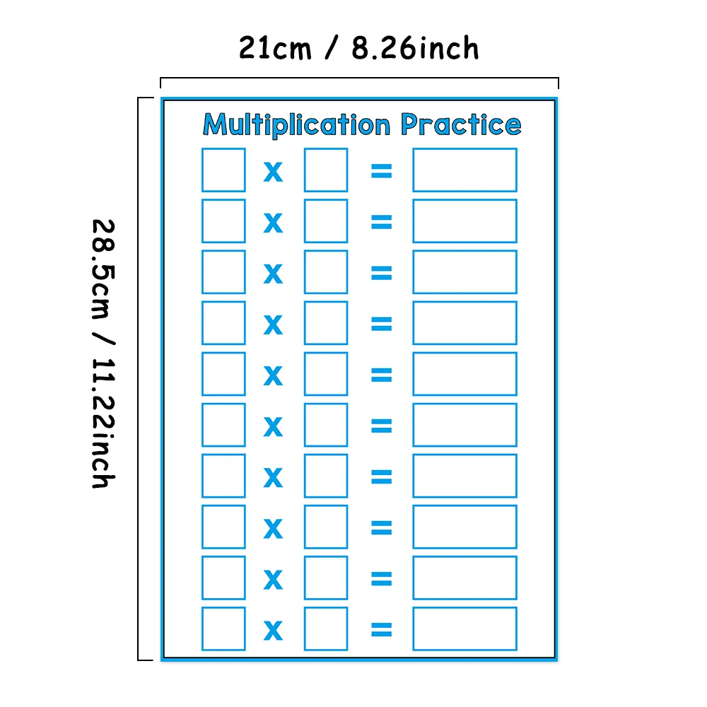 3PCS Multiplication Chart Writing Poster Practice Writing Script Children's Learning Aids Students Classroom Teaching Aids 2