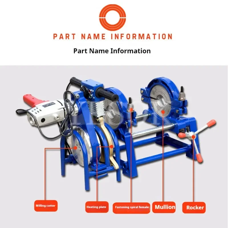 Hand Push Type Butt Welding Machine PE Fusion Welding Machine Pipe Hot Melt Machine Precision PE Butt Fusion Welder 6