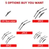 1/2/3/4/6PCS Car Wiper For Toyota Auris Hatchback MK2 2012-2017 Front Rear Wiper Blades Brushes Cutter Auto Accessories 2016 3