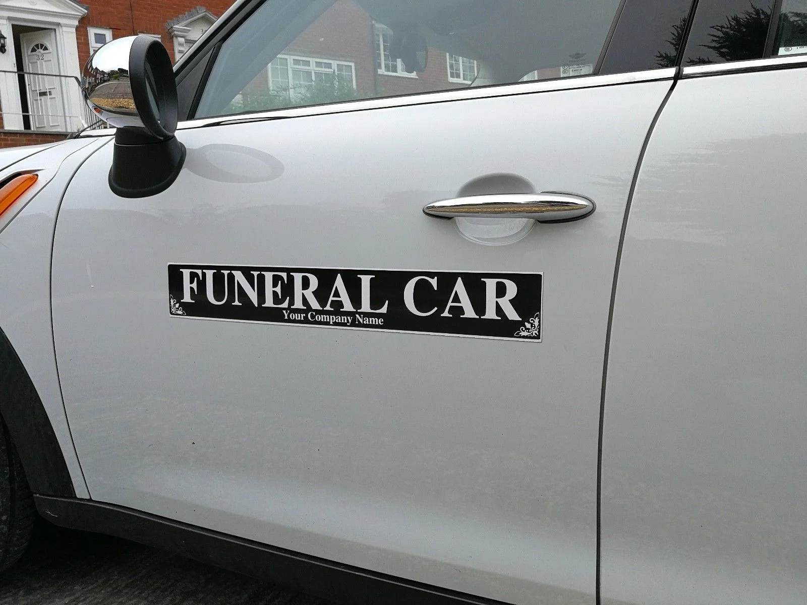 

For 2Pcs/Set Funeral Car Magnet Sticker UnderTaker Coffin Coroner Magnetic 620mm