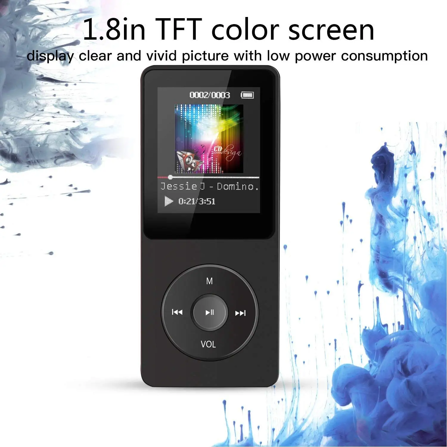 Bluetooth MP3 MusicPlayer Non-destructive Portable mp4 Walkman FM Radio Card External Ultra-thin Student p3 Recording