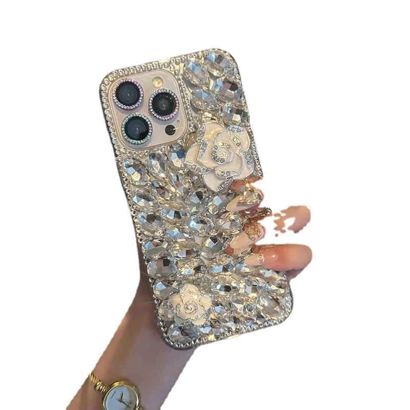 Clear Rhinestone Shockproof Phone Case with Enhanced Protection