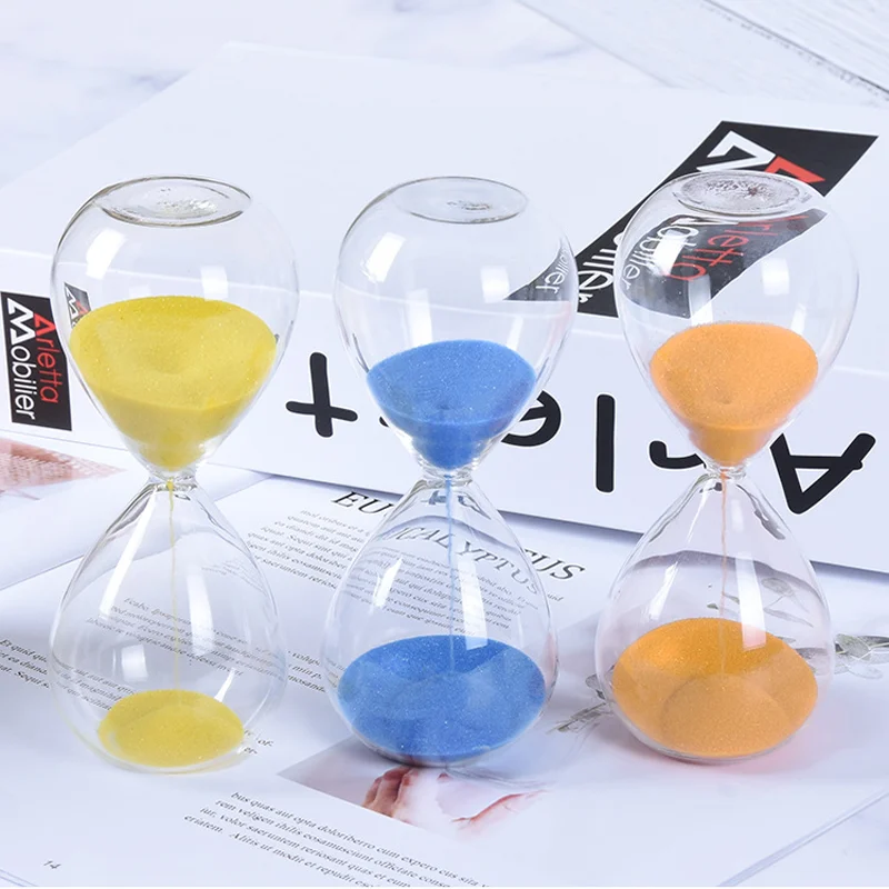 Sand Timer 5/15/30/60 Min Creative Colored Sand Glass Hourglass Home Decoration