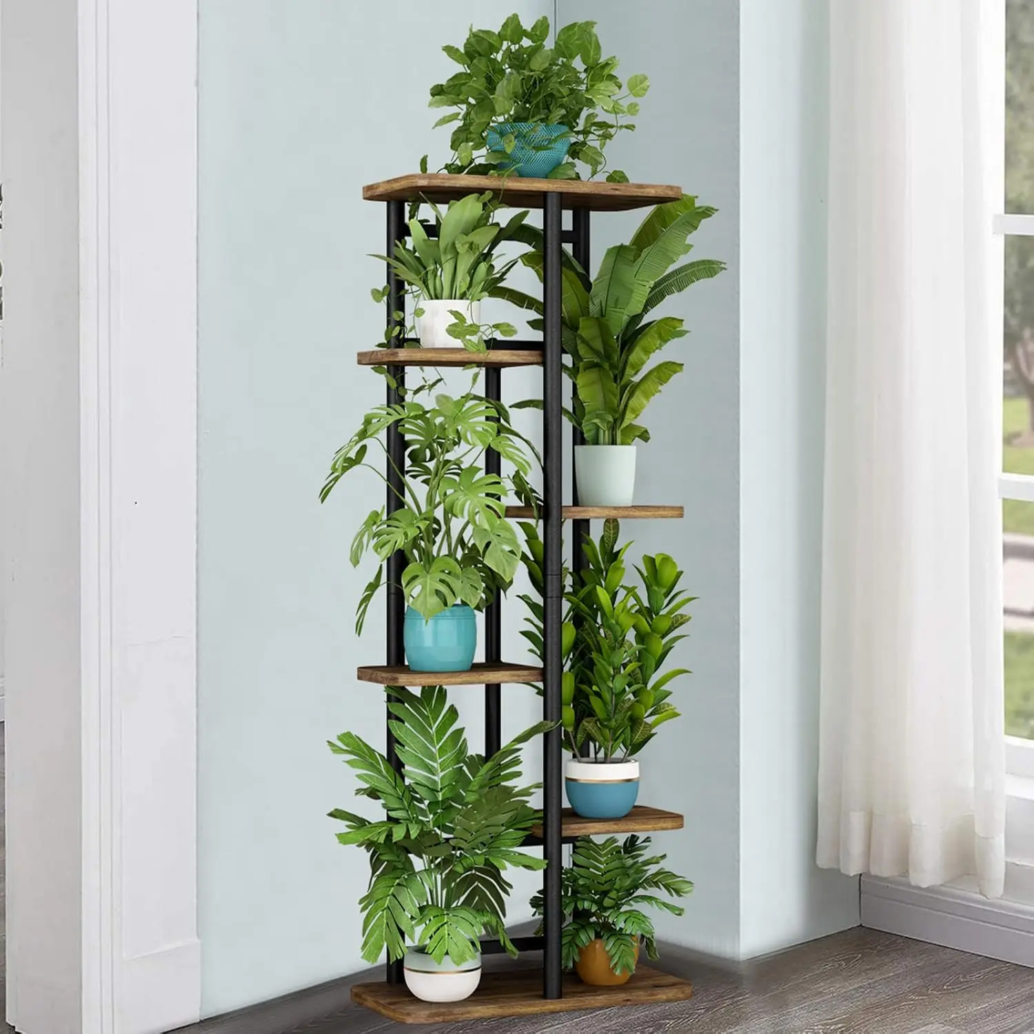Plant Multiple Flower Rack Holder Shelves Storage Organizer Display Indoor Planter for Balcony Bedroom Patio Garden 3