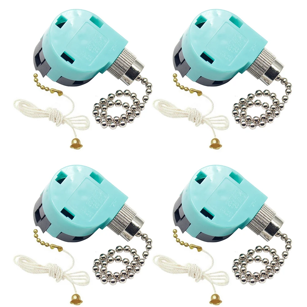 4Pcs Fan Pull Switch ZE-268S2 3 Speed 4 Wire Switches For Hunter Harbor Breeze Hampton Bay Fan For KTE 308A E87438 3089T single control wall switch