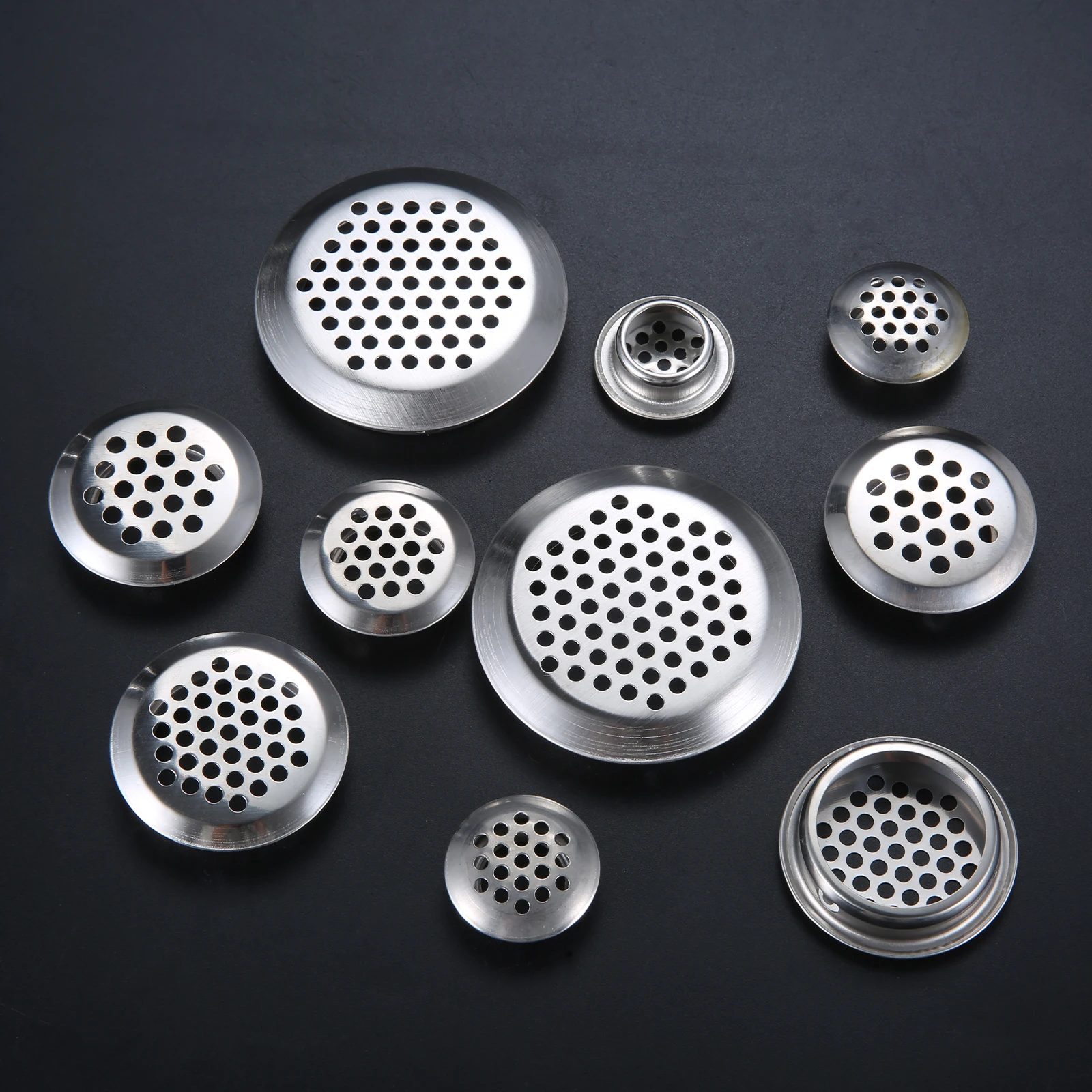 

20Pcs Round Cabinet Air Duct Vent Dia.19mm-25mm Steel Louver Mesh Hole Plug Decoration Cover Wardrobe Grille Ventilation Systems