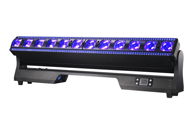2 pieces LED pixel control Zoom 12x40W RGBW 4-In-1 LED Beam Wash Bar Moving Head