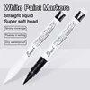 3/6/10Pcs Straight liquid White Marker Paint Pens Brush Acrylic White Permanent Marker for Drawing Rock Painting Stone Ceramic 5