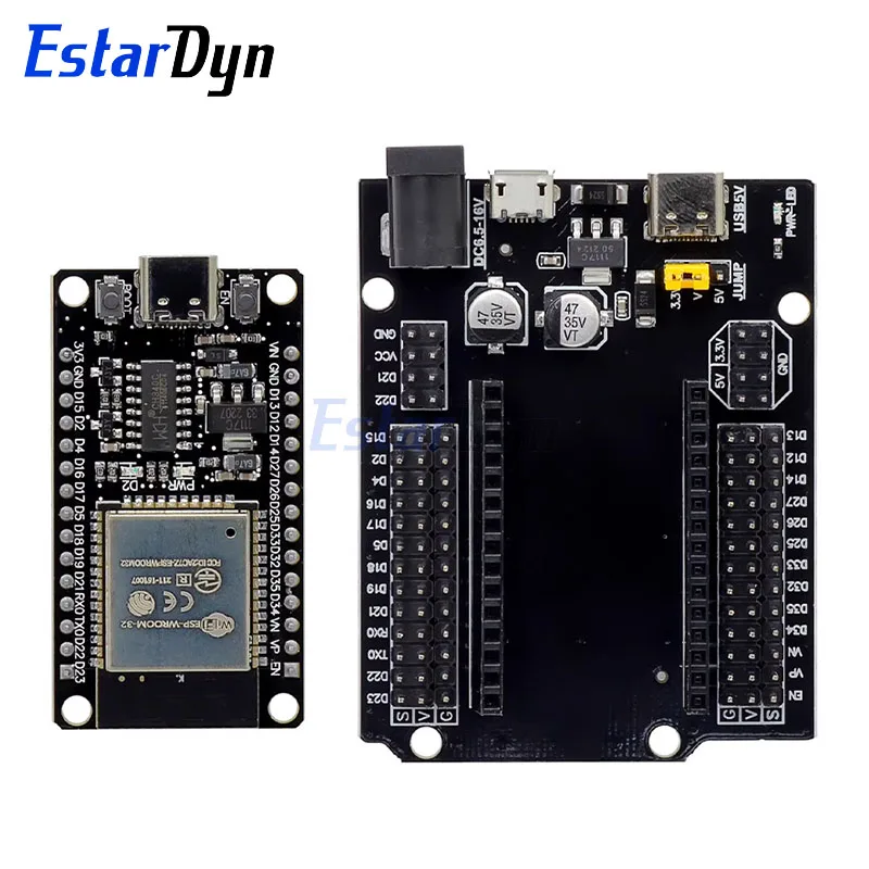 Enhanced ESP32 Development Board with Type-C USB and WiFi+Bluetooth Connectivity