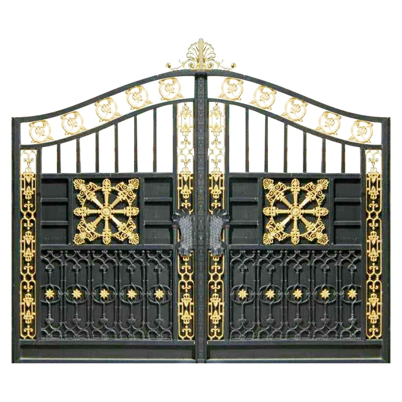 Luxury Villa Exterior Main Entrance Doors Residential Steel Double Opening Door Designs