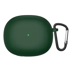 Pure Color Liquid Soft Silicone Protective Earphone Case - Candy Color Shockproof Cover (Midnight green)