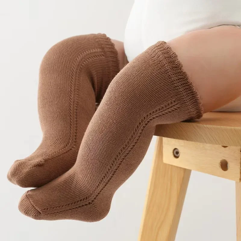 Cotton Baby Knee Socks White Boys Girls Elegance Baby Socks Long Tube Kids Children Spanish Style kniekousen meisje Knee High 6