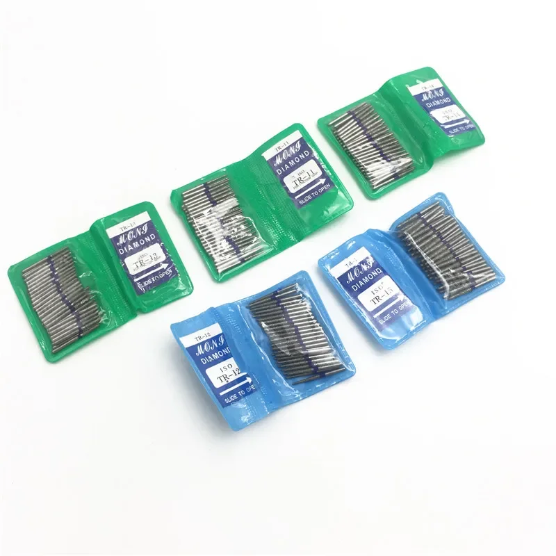 50pcs/bag Dental Diamond Polishing Burs High Speed Burs Teeth Polishing TR Series Dental Materials