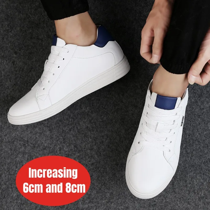 PDEP Autumn New Inner Height Increase Casual Elevator Shoes 6cm Lift for Men  Sports Leather  Cowhide Zapatillas De Deporte