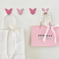 3pcs Home Butterfly Hook Strong Adhesive Non drilling Door Rear Wall Non marking Load bearing Adhesive Hook 1
