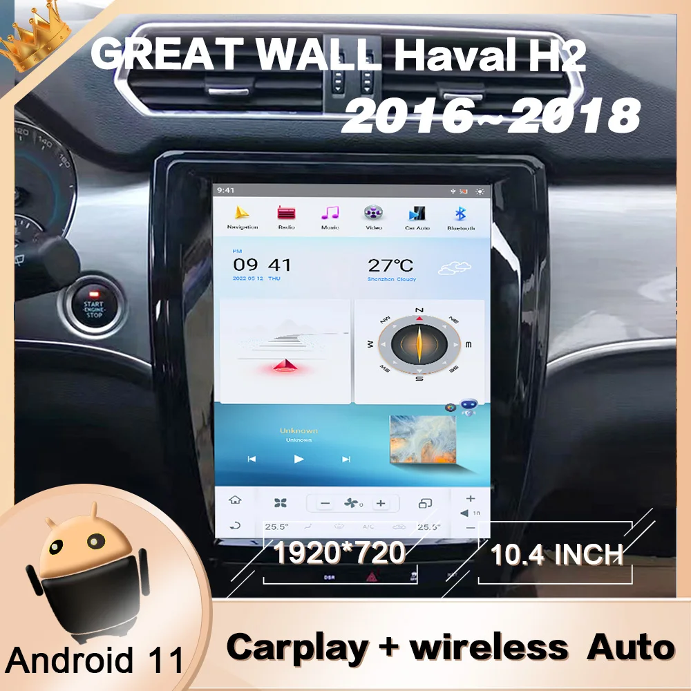 Schermo Tesla 4 128G Per Great Wall Haval H2 2016 2017 2018 Android Multimedia Gps Registratore Audio Radio Navi Stereo