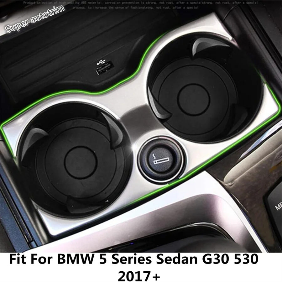 

Front Central Control Water Cup Holder Frame Cover Trim For BMW 5 Series G30 530I 2017 - 2023 ABS Matte Interior Accessories Kit