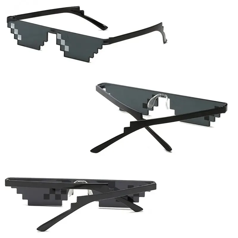 Funny Sunglasses Design Mosaic Thug Life Pixel Retro Gamer Robot Birthday Party Cosplay Favors