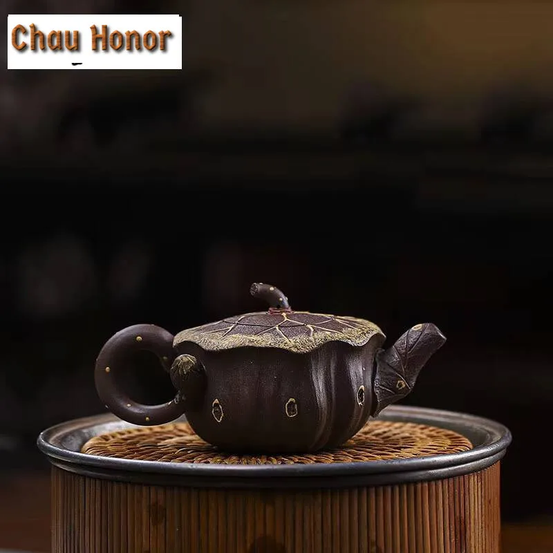 100ml Exquisite Chinese Yixing Purple Clay Raw Ore Handmade Household Kung Fu Teaset Filter Kettle Accessories Gift Packaging