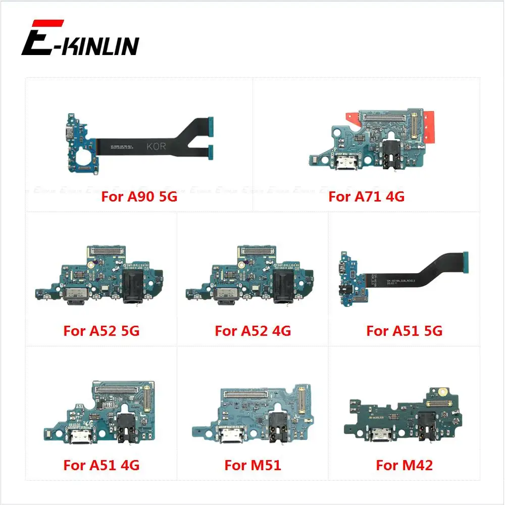 

Fast USB Charging Charger Dock Port Board With Microphone Mic Flex Cable For Samsung Galaxy M42 M51 A51 A52 A71 A72 A90 4G 5G