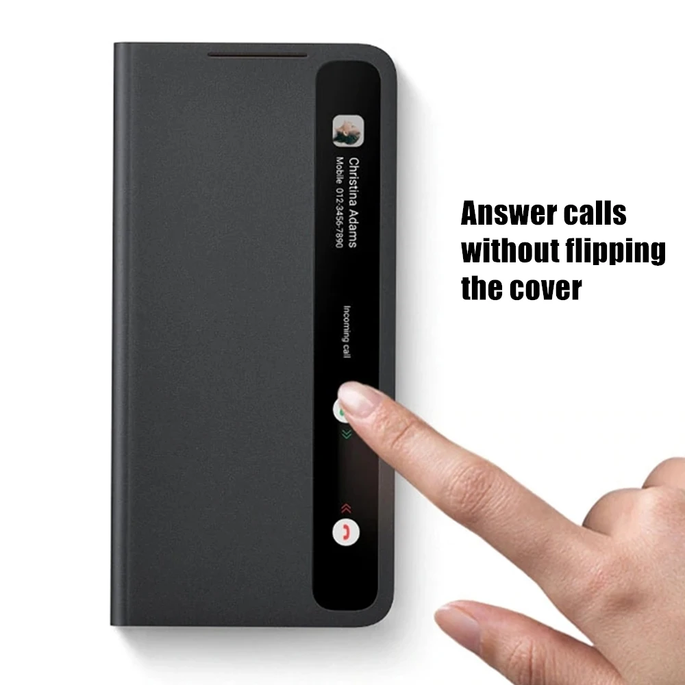 Phone Case Leather Phone Case Leather Wallet Case Leather Case Window View Flip Cover For Samsung Galaxy Note 10 Plus Flip-free Smart Wake Up Leather Case For Samsung Note 10 Smart Chip Cases