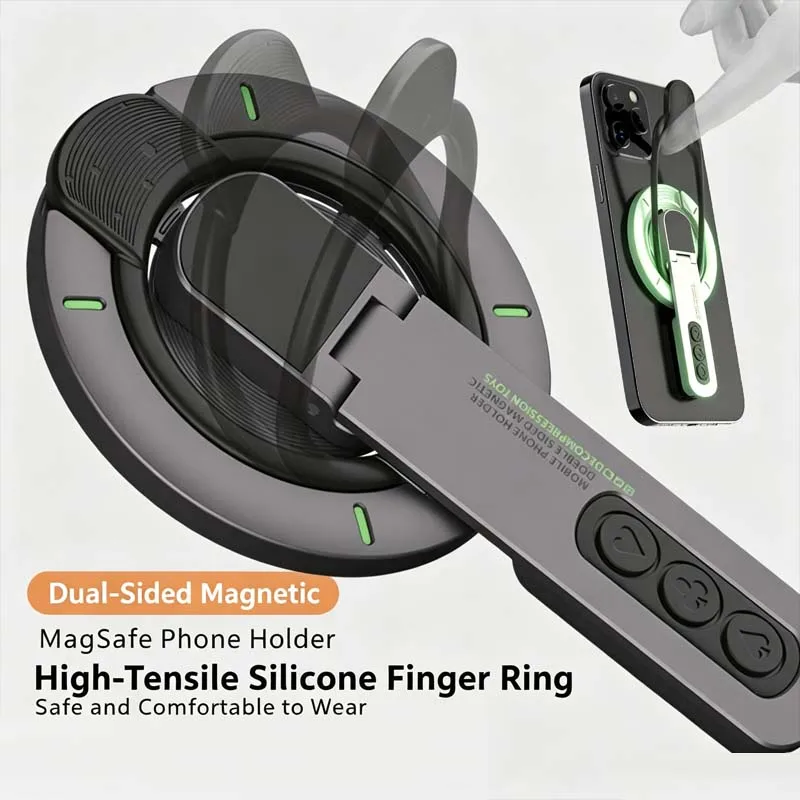 Magnetic Rotating Portable Phone Grip with MagSafe Compatibility