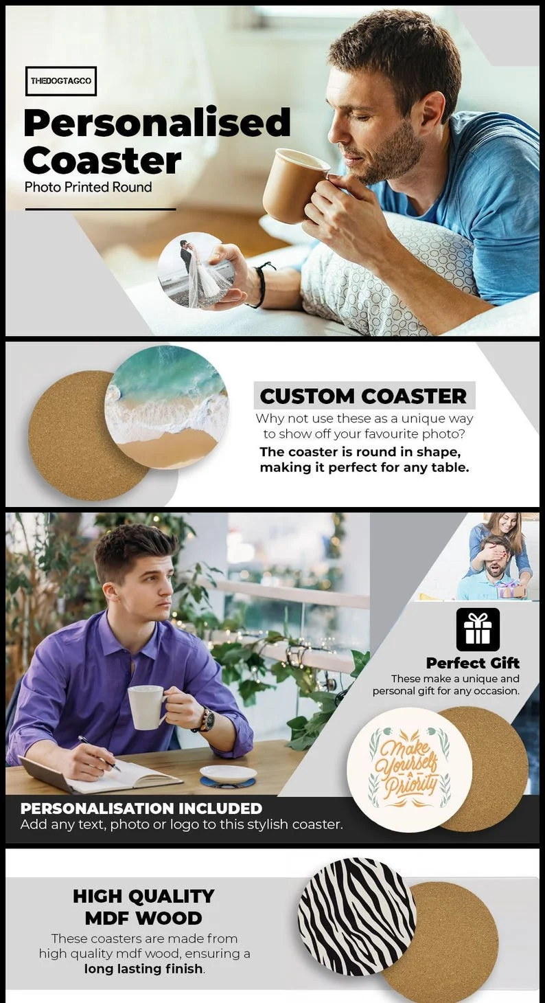 Customizable Photo Coasters