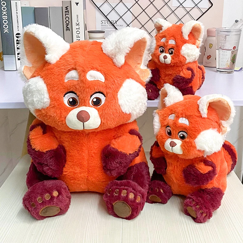 Zhlearda Panda Rosso Peluche - Giocattolo morbido Kawaii 23cm, regalo compleanno, vacanza o Natale per bambini