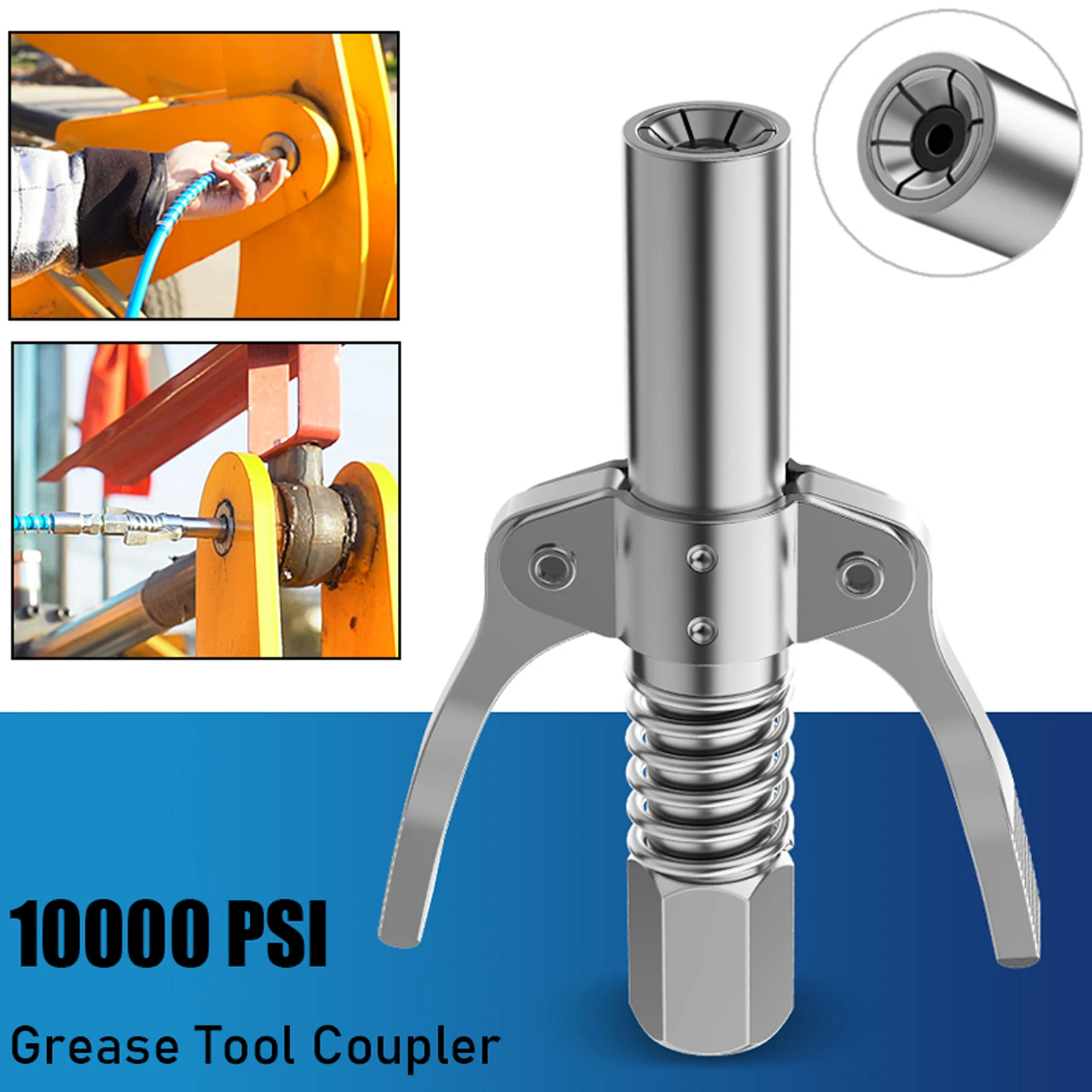 Car Grease Coupler Heavy Duty Quick Release Grease Gun Coupler NPTI/8