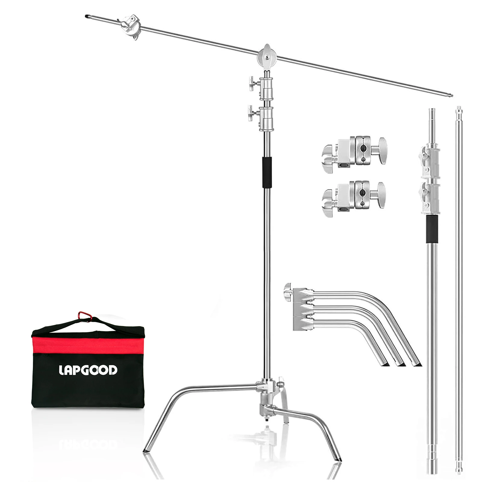 C Stand Stainless Steel Kit Light Stand With Weight Bag Photo Studio Accessories Extension Rod 3.2M Length Arm Cross Boom