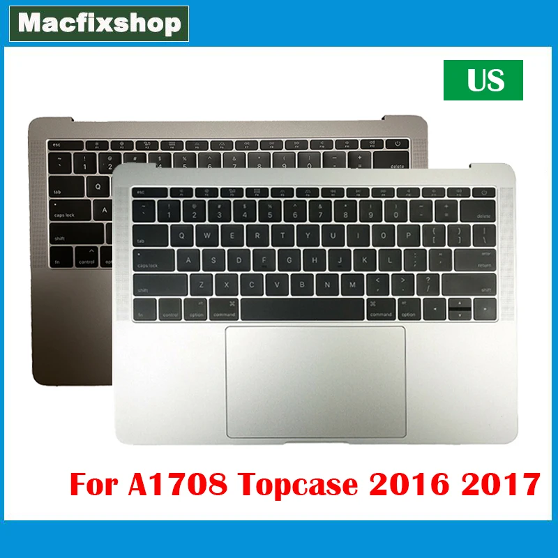 Custodia Originale Us A1708 Topcase Palmrest 2016 2017 Per Macbook Pro Retina 13 "A1708 Us Tastiera Touchpad C Custodia Argento Grigio