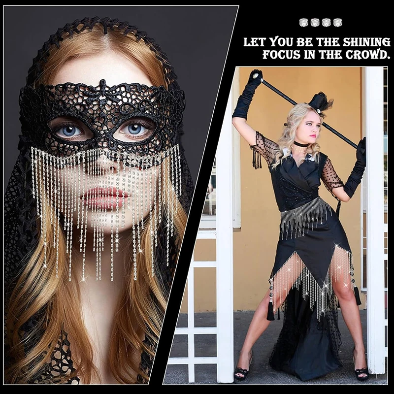 1야드 스파클 라인스톤 트림 라인스톤 프린지 벨트 다이아몬드 크리스탈 태슬 프린지 트림 체인 (청바지, 재킷, 웨딩드레스용)