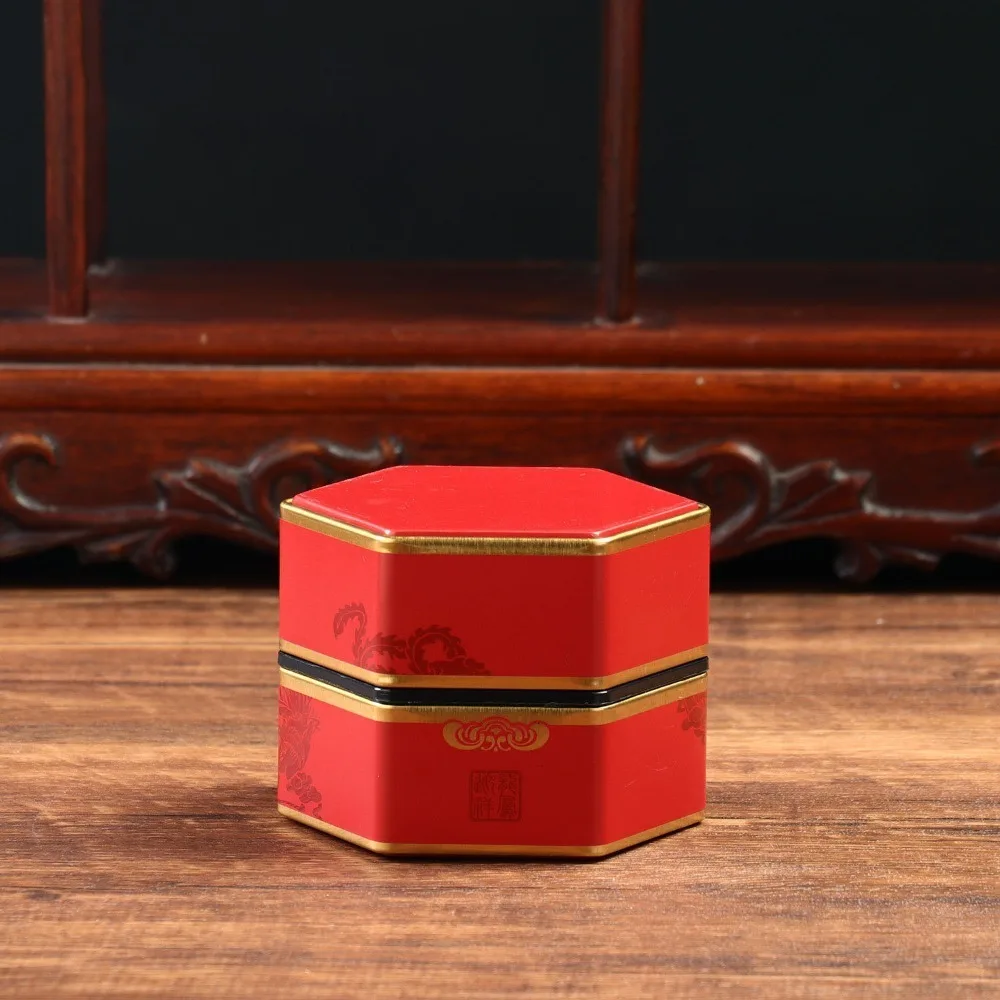Description Picture 4 of item1Pcs Portable Tea Storage Container Tea Set Accessories Empty Hexagonal Tea Storage Tank Tea Organizer Tea Box Tea Pot