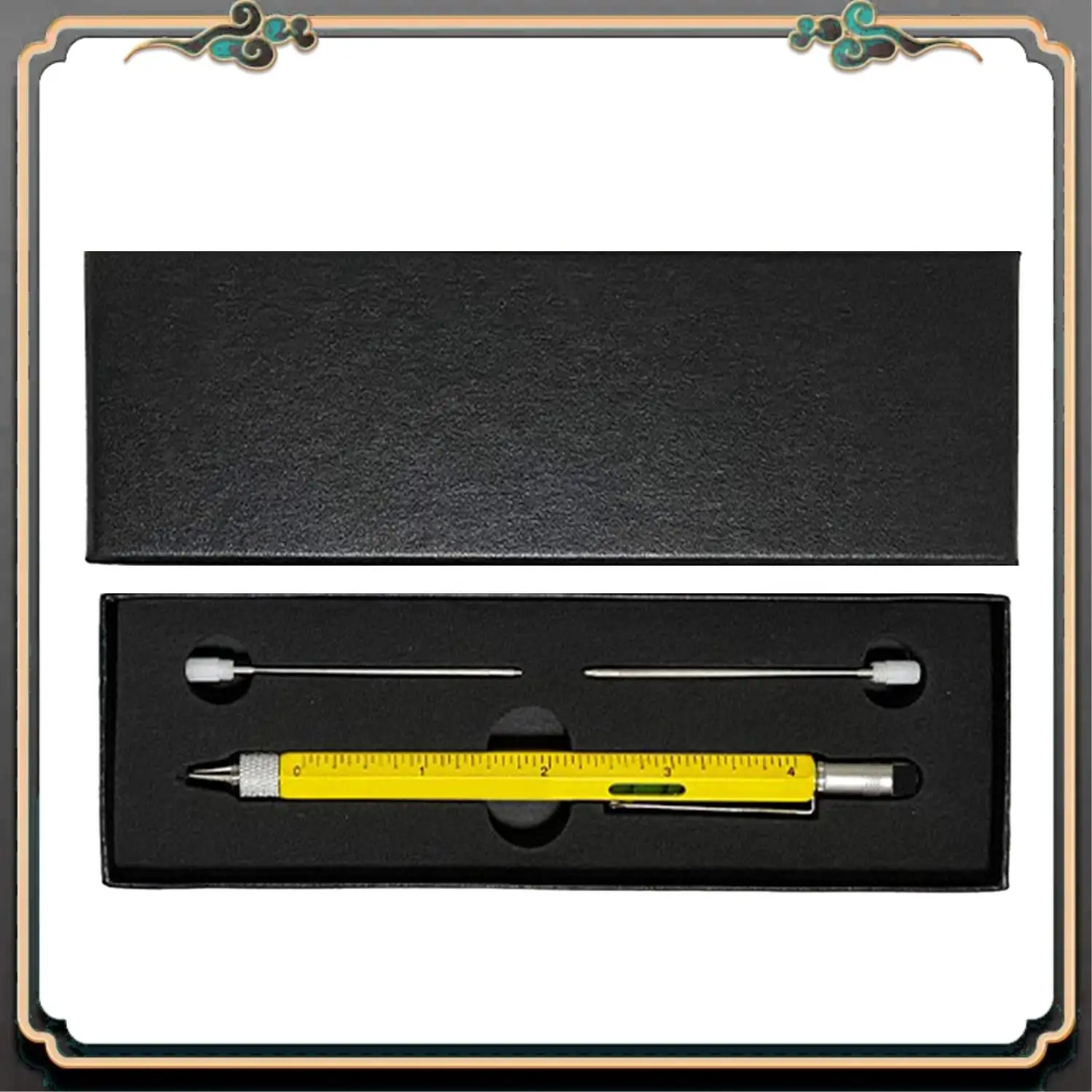 ASMA-멀티툴 펜 멋진 가제트, 스타일러스가 포함된 참신한 펜, 레벨, 눈금자, 드라이버, 아빠 남편을 위한 생일 선물