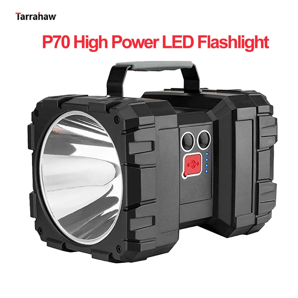 High Power Rechargeable Led Flashlight Handheld Floodlight