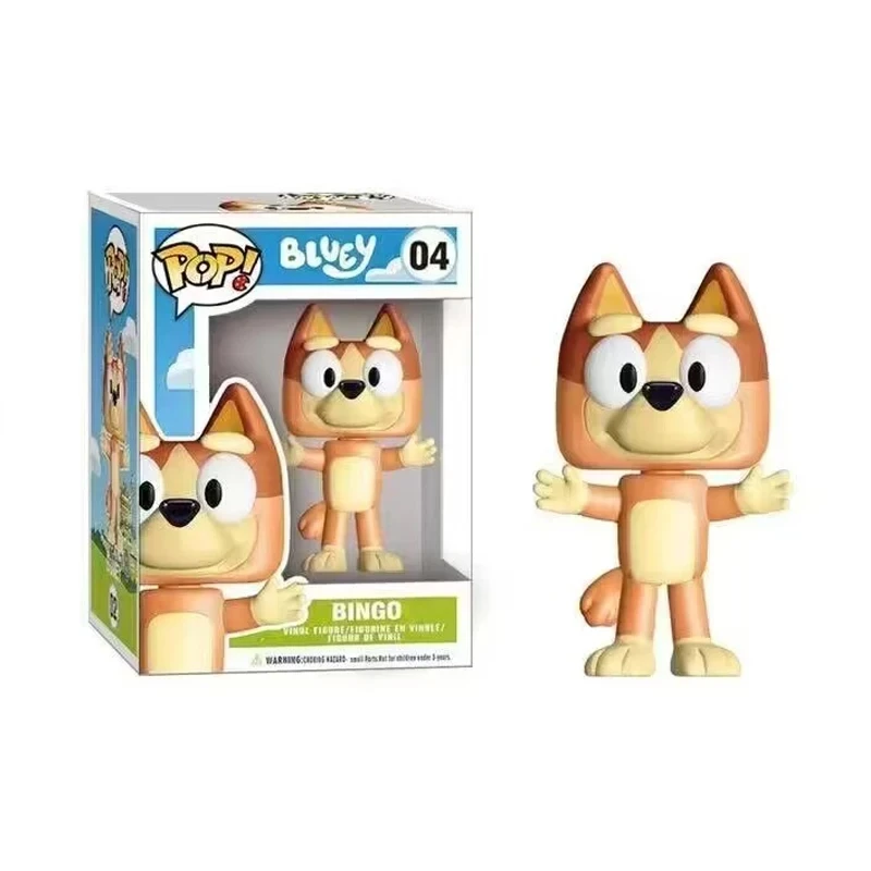 thumbnail image 1 of Bluey and Friends4 Kawaii Blue Dog personaje de anime acción PVC modelo juguete para niños regalo de cumpleaños Bluey Bingo, 1 of 5