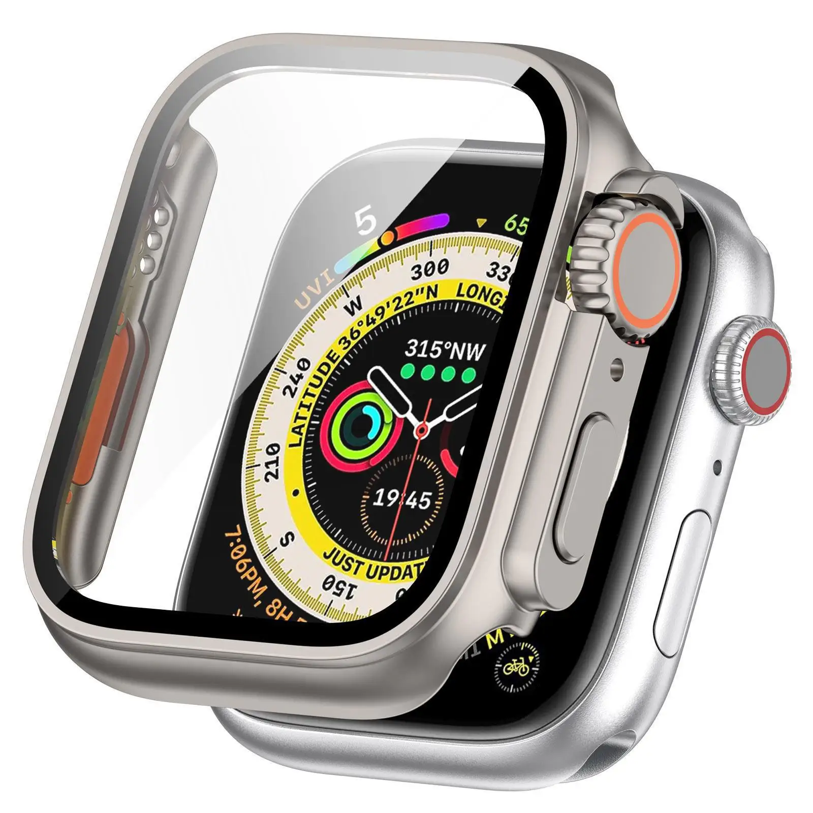 

Улучшенная крышка из закаленного стекла для ультратонких часов, для Apple Watch версии 8, 7, 6, 5, 4, 45 мм, 44 мм, 41 мм, 40 мм, внешний вид смены на ультратонкую рамку 49 мм
