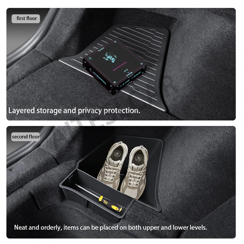 Premium Rear Trunk Storage Box Cargo Organizer Accessory