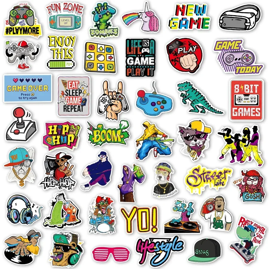 Generic I love playing games stickers Vintage Video Game graffiti Stickers  for DIY Luggage Laptop Skateboard Bicycle Sticker à prix pas cher