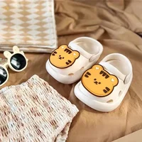 Fashion New Baby Children Home Slippers Cute Cartoon Animals Soft Sole Anti Slip Hole Shoes Boys Girls Kids Outdoor Beach Sandal 4