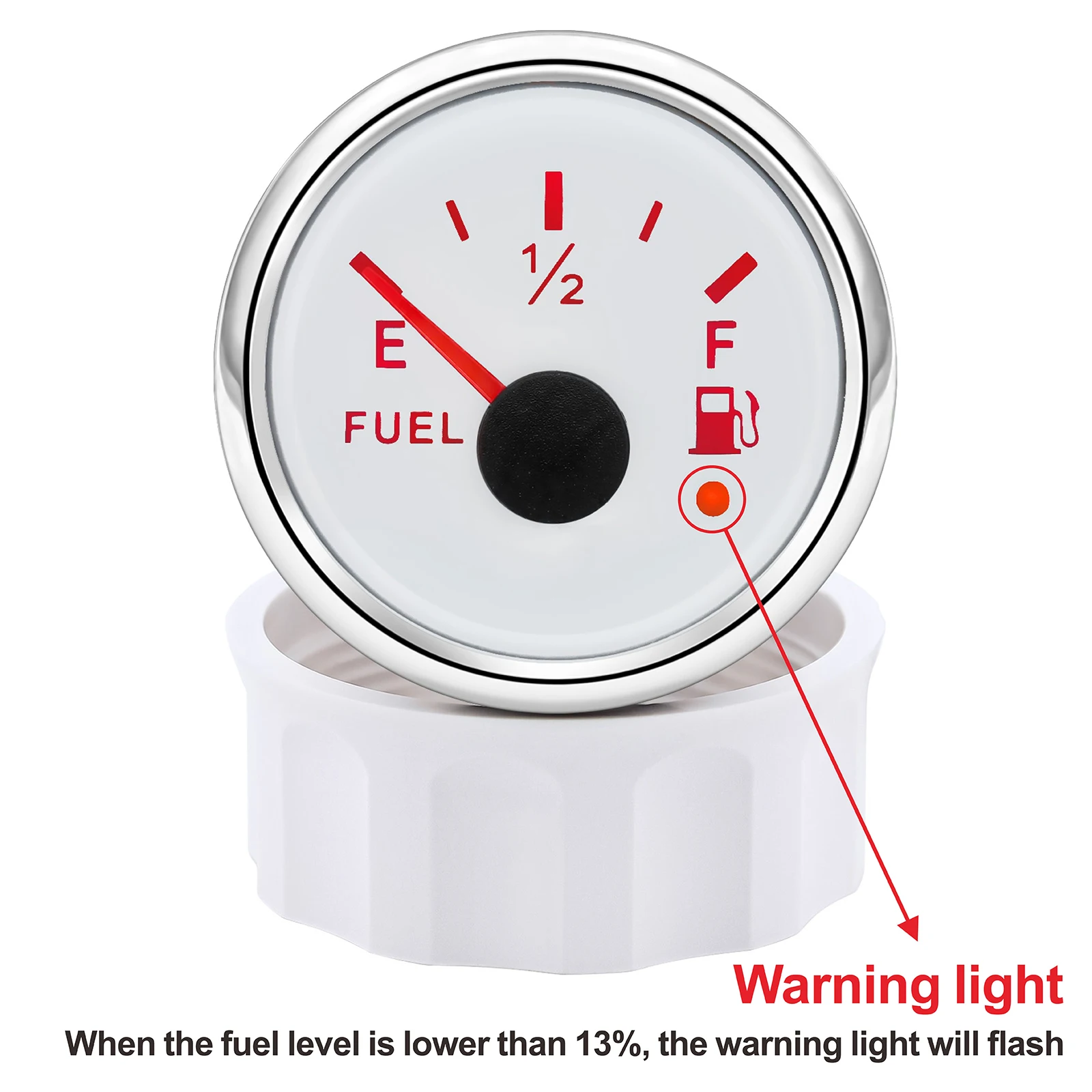 52mm medidores de carro marinho voltímetro indicador de temperatura da água temperatura de temperatura de combustível nível/nível de água calibre 0il pressão guarnição guages 9-32v