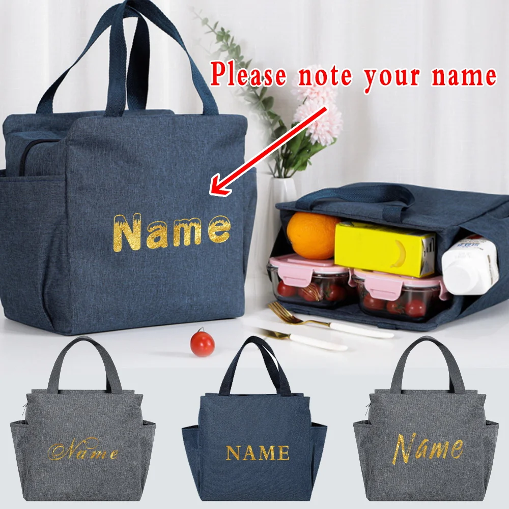 Box tote bag with name